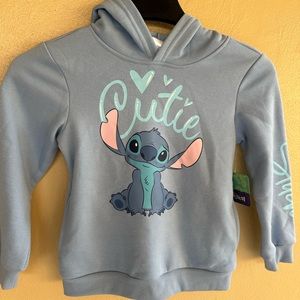 Stitch girl sweatshirt with hoodie size 6